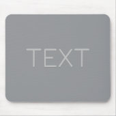 Eenvoudige 3 dimensionaal ogende tekst | Gray Muismat (Voorkant)