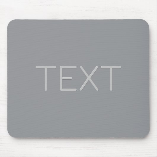 Eenvoudige 3 dimensionaal ogende tekst | Gray Muismat (Voorkant)