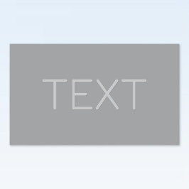 Eenvoudige 3 dimensionaal ogende tekst | Gray Rechthoekige Sticker