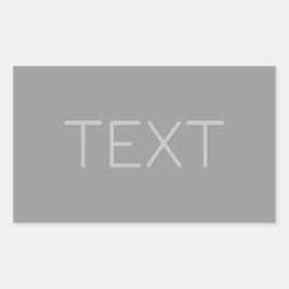 Eenvoudige 3 dimensionaal ogende tekst | Gray Rechthoekige Sticker