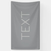 Eenvoudige 3 dimensionaal ogende tekst | Gray Spandoek (Verticaal)