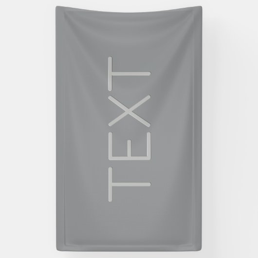 Eenvoudige 3 dimensionaal ogende tekst | Gray Spandoek (Verticaal)