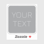 Eenvoudige 3 dimensionaal ogende tekst | Gray Sticker (Vel)