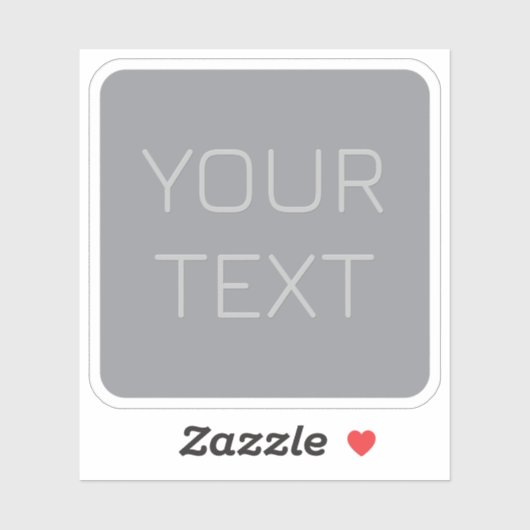 Eenvoudige 3 dimensionaal ogende tekst | Gray Sticker (Vel)