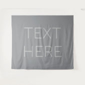 Eenvoudige 3 dimensionaal ogende tekst | Gray Wandkleed (Voorkant (horizontaal))