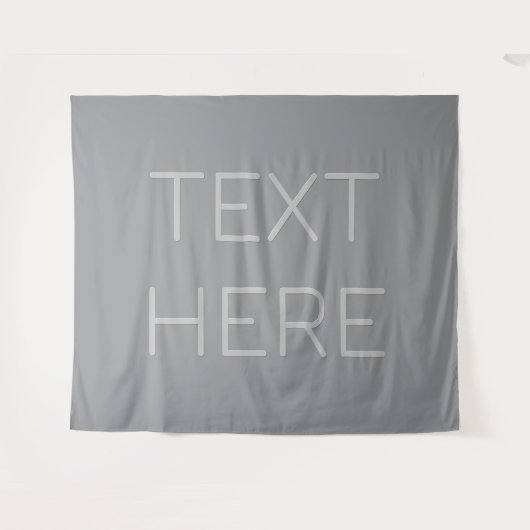 Eenvoudige 3 dimensionaal ogende tekst | Gray Wandkleed (Voorkant (horizontaal))