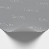 Eenvoudige 3 dimensionale uitziende tekst | Grijs Cadeaupapier (Hoek)