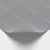 Eenvoudige 3 dimensionale uitziende tekst | Grijs Cadeaupapier (Hoek)