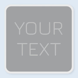 Eenvoudige 3 dimensionale uitziende tekst | Grijs Sticker