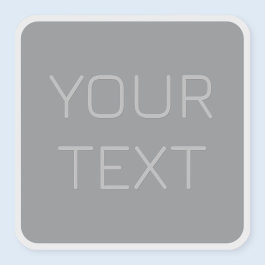 Eenvoudige 3 dimensionale uitziende tekst | Grijs Sticker