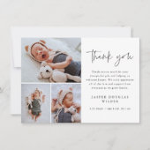 Eenvoudige 3 foto Baby Bedankkaart (Voorkant)