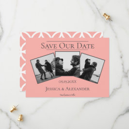 Eenvoudige 3 foto collage | Koraal Save The Date