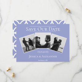 Eenvoudige 3 foto collage | Periwinkle Save The Da Save The Date