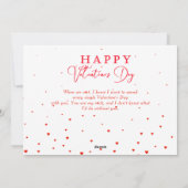 Eenvoudige 3 foto collage | Valentijnsdag  Feestdagenkaart (Achterkant)