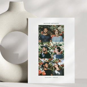 Eenvoudige 3 foto collage zwart en wit Kerstmis Feestdagenkaart