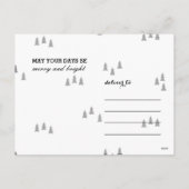 Eenvoudige 3 foto feestdagenkaart (Achterkant)