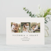 Eenvoudige 3 Foto Opslaan Datum Foto kaart (Staand voorkant)