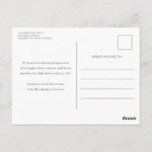 Eenvoudige 3 foto wit Afstuderen aankondiging Briefkaart (Achterkant)