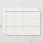 Eenvoudige 3 foto zwart wit aankondiging (Achterkant)