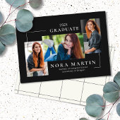 Eenvoudige 3 foto zwart wit aankondiging