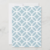 Eenvoudige 3 fotocollage | Blauw sparen de Datum Save The Date (Achterkant)