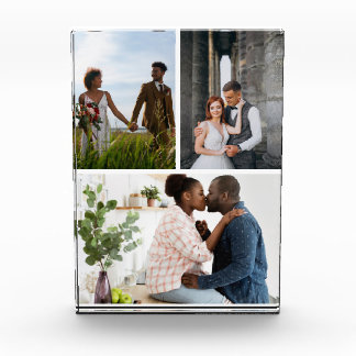 Eenvoudige 3 fotocollage fotoblokken