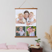 Eenvoudige 3 fotocollage hangend wandkleed (Slaapkamer)