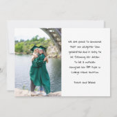 Eenvoudige 3 fotocollage-klasse van aangepast Afst Aankondiging (Achterkant)