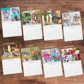 Eenvoudige 3 foto's per maand kalender