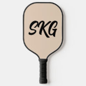 EENVOUDIGE 3 LETTER MONOGRAM PICKLEBALL PADDLE (Voorkant)