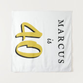 Eenvoudige 40e verjaardag achtergrondinformatie wandkleed (Voorkant (horizontaal))