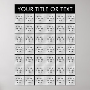 Eenvoudige 42 Foto Collage Gepersonaliseerde Aange Poster