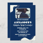 Eenvoudige 43e verjaardagsuitnodigingen Mannen Pho Kaart (Voorkant / Achterkant)