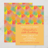 Eenvoudige 44e verjaardag uitnodigingen Ballonnen  (Voorkant / Achterkant)