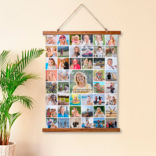 Eenvoudige 45-foto-Collage, aangepast Hangend Wandkleed