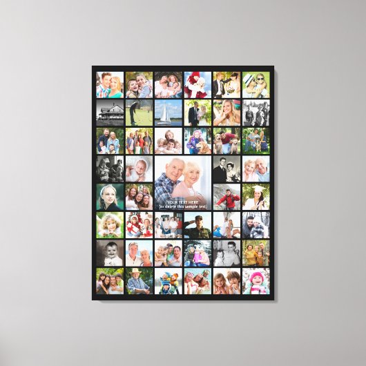 Eenvoudige 45 foto collage Custom Canvas Afdruk (Voorkant)
