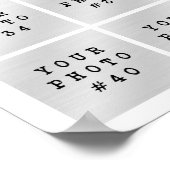 Eenvoudige 45-fotocollage, aangepaste kleur en tek poster (Hoek)