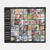 Eenvoudige 48-foto voor persoonlijke kleuren fleece deken (Voorkant (Horizontaal))