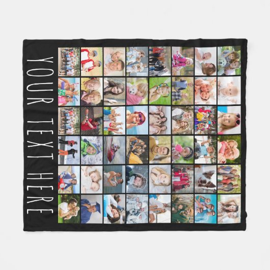 Eenvoudige 48-foto voor persoonlijke kleuren fleece deken (Voorkant (Horizontaal))