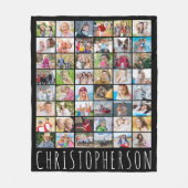 Eenvoudige 48-foto voor persoonlijke kleuren fleece deken (Voorkant)