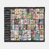 Eenvoudige 48-foto voor persoonlijke kleuren fleece deken (Voorkant (Horizontaal))