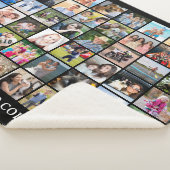 Eenvoudige 48 Fotocollage Aangepaste kleur Sherpa Deken (3/4)