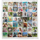 Eenvoudige 49 Aangepaste kleur voor fotoCollage Douchegordijn (Voorkant)