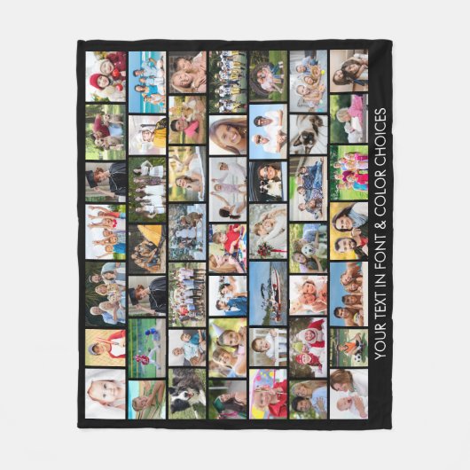 Eenvoudige 49-fotocollage met meerdere vormen van fleece deken (Voorkant)