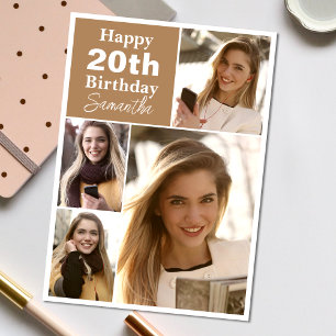 Eenvoudige 4 collage   Foto Willekeurige leeftijd  Kaart