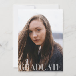 Eenvoudige 4 foto Afstuderen aankondiging