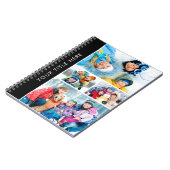 Eenvoudige 4 Foto Collage Persoonlijke Aangepaste  Notitieboek (Linkerzijde)