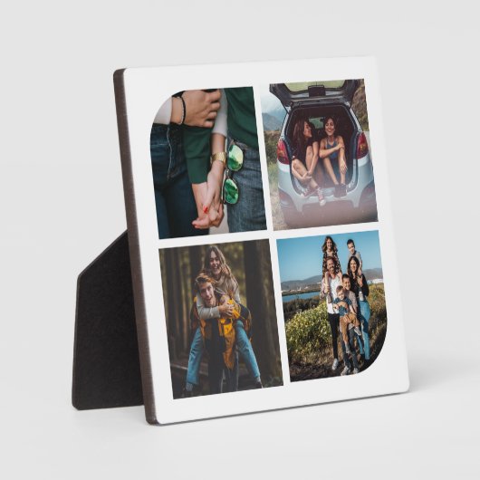 Eenvoudige 4 fotocollage fotoplaat (Voorkant)