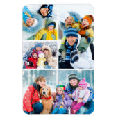 Eenvoudige 4 fotocollage magneet (Verticaal)