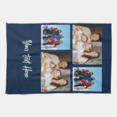 Eenvoudige 4 fotocollage | U kunt de achtergrond w Theedoek (Horizontaal)